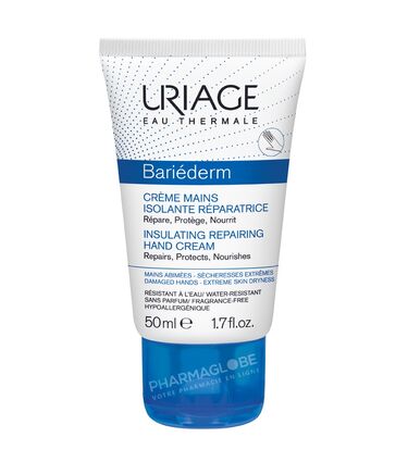 URIAGE-BARIEDERM-CREME-MAINS-50ml-creme-mains-isolante-reparatrice-repare-protege-nourrit-mains-abimees-pharmaglobe