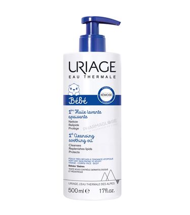 URIAGE-BEBE-1ER-HUILE-APAISANTE-500ML-huile-lavant-apaisante-peau-seche-tres-seche-tendance-atopique-visage-corps-pharmaglobe