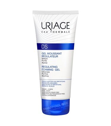 URIAGE-DS-GEL-NETTOYANT-150-ML-gel-moussant-regulateur-nettoie-purifie-apaise-peaux-irritees-irritations-rougeurs-squames-visage-corps-sans-savon-sans-parfum-pharmaglobe