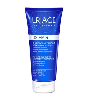 URIAGE-DS-HAIR-SHAMP-KERAToREDUCT-Tube-150ML-shampooing-traitant-pelicules-severes-elimine-squame-apaise-demangeaisons-diminue-rougeurs-pharmaglobe