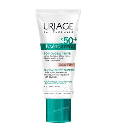 URIAGE-HYSEAC-3-REGUL-GLOBal-TEINT-IP50plus-40ml-soin-global-teinte-limite-boutons-points-noirs-matifie-unifie-le-teint-peaux-grasses-imperfections-pharmaglobe
