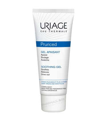 URIAGE-PRURICED-GEL-100 ML-gel-apaisant-apaise-soulage-asseche-zones-pileuses-et-plis-cutanes-corps-pharmaglobe