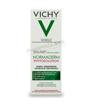 Vichy-normaderm-phytosolution-soin-quotidien-correction-boutons-points-noirs-pores-dilates-exces-sebum-peaux-grasses-tendance-acneique-50-ml-non-comedogene-acne-pharmaglobe