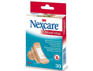 NEXCARE-BLOOD-STOP-ASSORTIS-30-pansements-hemostatiques-stop-saignement-pharmaglobe.lu