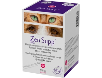 MILOA-ZEN-SUPP-60-COMPRIMES-VETERINAIRE-aliment-complementaire-en-cas-stress-temporaire-chien-chat-pharmaglobe.lu