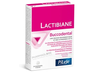 LACTIBIANE-BUCCODENTAL-30-COMPRIMES-Pileje-souche-microbiotique-dents-et-gencive-pharmaglobe.lu