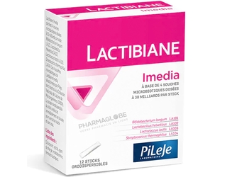 LACTIBIANE-IMEDIA-12-STICKS-Pileje-microbiote-pharmaglobe.lu