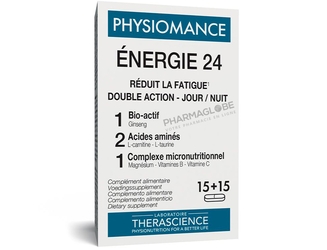 PHYSIOMANCE-ENERGIE-24-15-plus-15-COMPRIMES-therascience-etre-en-forme-la-journee-recuperer-la-nuit-pharmaglobe.lu
