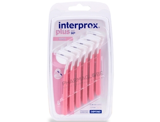 INTERPROX-plus-6-BROSSETTES-INTERDENTAIRES-NANO-roses-espace-interdentaires-0.6-mm-ref-1470-nettoyage-optimal-entre-dents-pharmaglobe.lu