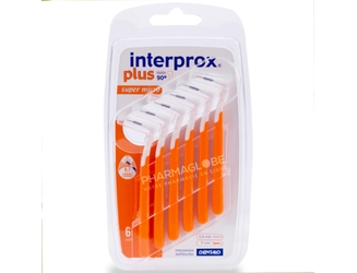INTERPROX-plus-6-BROSSETTES-INTERDENTAIRES-SUPER-MICRO-orange-espace-interdentaires-0.7-mm-ref-1460-nettoyage-optimal-entre-dents-pharmaglobe.lu
