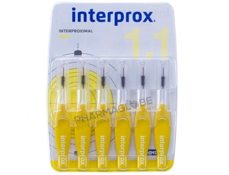 INTERPROX-PREMIUM-MINI-3-MM-JAUNE-brossettes-interdentaires-espace-1.1-mm-ref-31191-hygiene-dentaire-pharmaglobe.lu