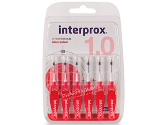 INTERPROX-PREMIUM-MINI-CONICAL-2-4-MM-ROUGE-brossettes-interdentaires-espace-1-mm-ref-31195-nettoyage-optimal-entre-les-dents-pharmaglobe.lu