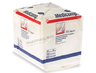 MEDICOMPRESSE-10-par-10-CM-4-PLIS-boite-de-100-Medicomp-compresses-non-steriles-pharmaglobe.lu