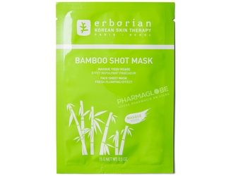 ERBORIAN-BAMBOO-SHOT-MASK-15-G-masque-tissu-repulpant-hydratant-pour-visage-pharmaglobe.lu