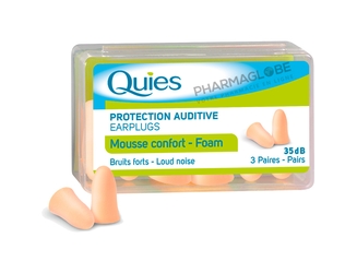 QUIES-MOUSSE-COULEUR-CHAIR-3-paires-protection-auditive-mousse-bruits-forts-pharmaglobe.lu