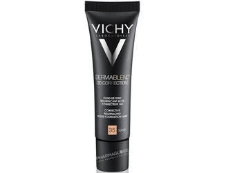 VICHY-FOND-DE-TEINT-DERMABLEND-CORRECTEUR-3D-N-35-30ML-couleur-sand-SPF25-oil-free-tube-pharmaglobe.lu