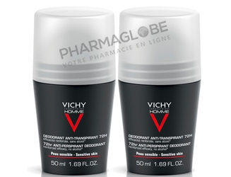 VICHY-HOMME-DEODORANT-72H-BILLE-ANTI-TRACE-DUO-2EME-A-50-pour-cent-2-roller-50-ML-pharmaglobe.lu