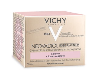 VICHY-NEOVADIOL-ROSE-PLATINUM-NUIT-50-ML-creme-revitalisante-repulpante-peau-mature-terne-pharmaglobe.lu