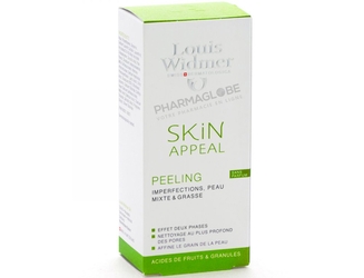 WIDMER-SKIN-APPEAL-PEELING-50-ML-exfoliant-gommage-mecanique-et-chimique-sans-parfum-peau-grasse-mixte-boite-pharmaglobe.lu