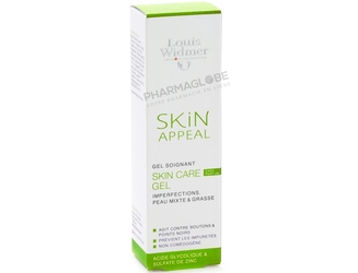 WIDMER-SKIN-CARE-APPEAL-SKIN-GEL-BOUTONS-30-ML-peau-grasse-acne-points-noirs-imperfections-sans-parfum-boite-pharmaglobe.lu