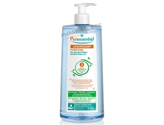 PURESSENTIEL-ASSAINISSANT-GEL-ANTIBACTERIEN-1-L-mains-pharmaglobe.lu