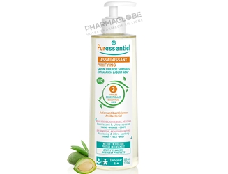 PURESSENTIEL-ASSAINISSANT-GEL-lavant-SURGRAS-500-ML-savon-liquide-corps-visgae-mains-pharmaglobe.lu