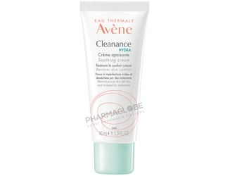 AVENE-CLEANANCE-HYDRA-CREME-APAISANTE-40-ML-restaurer-confort-cutane-peau-dessechee-par-traitements-pharmaglobe.lu