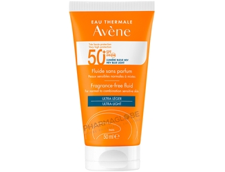 AVENE-FLUIDE-SPF-50-plus-SANS-PARFUM-50-ML-protection-solaire-proteger-peau-du-soleil-creme-solaire-fluide-pharmaglobe.lu