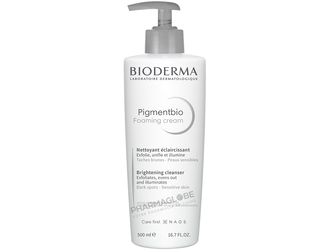 BIODERMA-PIGMENTBIO-FOAMING-CREAM-500-ML-nettoyant-eclaircissant-exfolier-unifier-illuminer-anti-taches-brunes-peau-sensible-pharmaglobe.lu