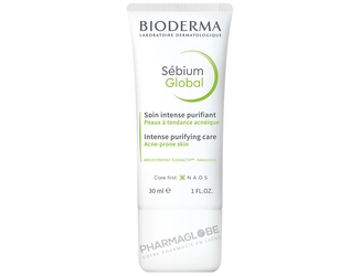 BIODERMA-SEBIUM-GLOBAL-CREME-30-ML-soin-intense-purifiant-peau-a-tendance-acneique-acne-pharmaglobe.lu