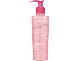 BIODERMA-SENSIBIO-GEL-MOUSSANT-200-ML-nettoyer-apaiser-hydrater-demaquiller-visage-et-yeux-peau-sensible-pharmaglobe.lu
