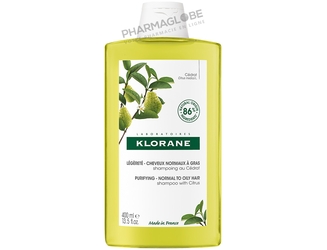 KLORANE-SHAMPOOING-CEDRAT-400-ML-legerete-cheveux-normaux-a-gras-pharmaglobe.lu