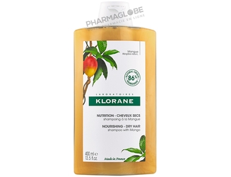 KLORANE-SHAMPOOING-MANGUE-400 ML-nutririon-cheveux-secs-pharmaglobe