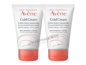 AVENE-COLDCREAM-CREME-MAINS-2-tubes-50ML-2-EME-a-moins-50-pourcent-promo-mains-abimees-pharmaglobe.lu