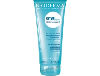 BIODERMA-ABC-DERM-GEL-MOUSSANT-ENFANTS-BEBES-200-ML-visage-corps-cheveux-pharmaglobe.lu