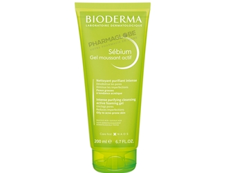 BIODERMA-SEBIUM-GEL-MOUSSANT-ACTIF-200-ML-nettoyant-purifiant-intense-desincrustrer-pores-diminuer-imperfections-pharmaglobe.lu