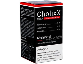 CHOLIXX-RED-2.9-120-CAPSULES-ixx-pharma-complement-alimentaire-levure-riz-rouge-maintient-cholesterol-normal-pharmaglobe.lu