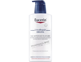 EUCERIN-GEL-NETTOYANT-5%-UREE-400-ML-nettoyer-peau-seche-tres-seche-pharmaglobe.lu