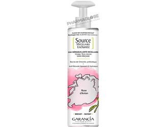 GARANCIA-SOURC- MICELLAIRE-ROSE-400-ML-eau-demaquillante-visage-yeux-levres-flacon-pompe-pharmaglobe.lu