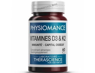 PHYSIOMANCE-VITAMINES-D3-et-K2-60-CAPSULES-Therascience-complement-alimentaire-immunite-capital-osseux-pharmaglobe.lu