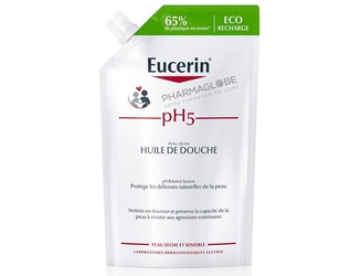EUCERIN-PH5-HUILE-DOUCHE-RECHARGE-400ML-nettoyer-peau-seche-sensible-pharmaglobe.lu