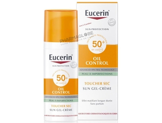 EUCERIN-SUN-OIL-CONTROL-GEL-CR SPF50+ 50ML-protection-solaire-toucher-sec-gel-creme-peau-a-imperfection-pharmaglobe.lu