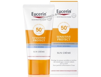 EUCERIN-SUN-SENSIBLE-PROTECTION-CREME-VISAGE-SPF50-50ML-peau-sensible-pharmaglobe.lu