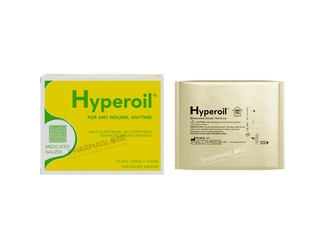 HYPEROIL-10-par-10-MEDICATED-GAUZES-par-10-unites-compresses-de-gaze-cicatrisantes-antiseptiques-pharmaglobe.lu