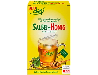 Apoday Salbei+Honig - Apoday-Sauge-et-Miel-10-Sachets-complement-alimentaire-poudre-vitamine-C-et-zink-pharmaglobe.lu