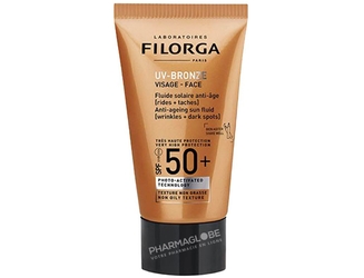 FILORGA-UV-BRONZE-VISAGE-TUBE-40-ML-fluide-solaire-anti-age-pharmaglobe.lu