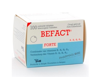 Befact-Forte-B1-B2-B6-B12-100-Comprimés-Enrobés-vitamines-B-pharmaglobe.lu