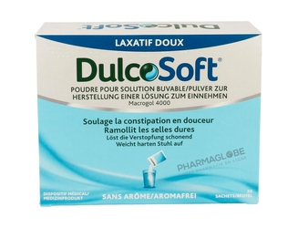DulcoSoft-Poudre-pour-Solution-Buvable-Macrogol-4000-10g-20-Sachets-Constipation-Selles-Dures-laxatif-doux-pharmaglobe.lu