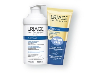 uriage-xemose-creme-relipidante-flacon-400-ml-xemose-huile-lavante-200-ml-pharmaglobe.lu