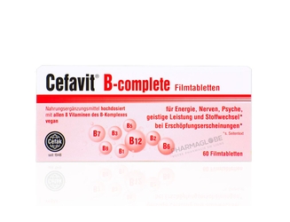 CEFAVIT-B-COMPLETE-FILMTABLETTEN-60-Comprimes-Cefak-vitamines-B-vegan-pharmaglobe.lu